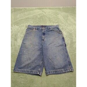 VTG Bugle Boy Jeans Cargo Shorts Men’s 34 Blue Denim 11” Inseam